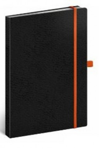 Kniha Notes Vivella linkovaný černý/oranžový 