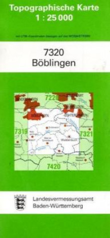 Tiskovina Topographische Karte Baden-Württemberg Böblingen 