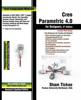 Carte Creo Parametric 4.0 for Designers Prof Sham Tickoo Purdue Univ