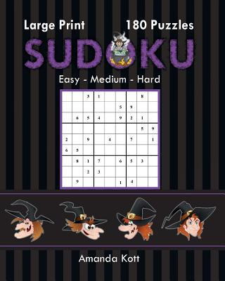 Kniha Large Print Sudoku Book 2 - Halloween Edition: 180 Easy to Hard Puzzles Amanda Kott