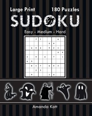 Libro Large Print Sudoku Book 3 - Halloween Edition: 180 Easy to Hard Puzzles Amanda Kott