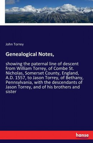 Kniha Genealogical Notes, John Torrey