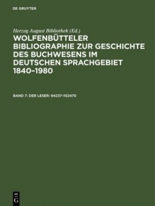 Kniha Der Leser: 94237-102470 Herzog August Bibliothek