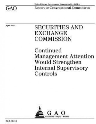 Kniha Securities and Exchange Commission: Continued Management Attention Would Strengthen Internal Supervisory Controls: Report to Congressional Committees. U S Government Accountability Office
