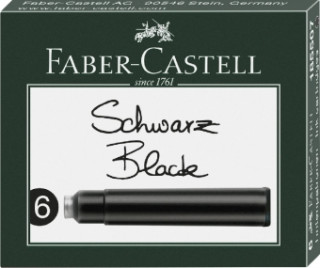 Joc / Jucărie Faber-Castell Tintenpatronen Standard schwarz 6er 