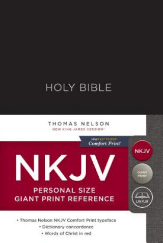 Könyv NKJV Holy Bible, Personal Size Giant Print Reference Bible, Black, Hardcover, 43,000 Cross References, Red Letter, Comfort Print: New King James Versi Thomas Nelson