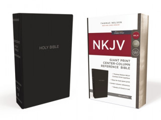 Книга NKJV Holy Bible, Giant Print Center-Column Reference Bible, Black Leather-look, 72,000+ Cross References, Red Letter, Comfort Print: New King James Ve Thomas Nelson