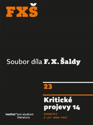 Libro Kritické projevy 14 F. X. Šalda