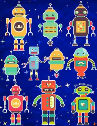 Kniha Robots Sticker Album For Boys: 100 Plus Pages For PERMANENT Sticker Collection, Activity Book For Boys - 8.5 by 11 Fat Dog Journals