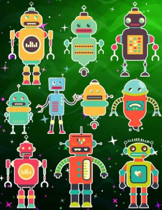 Knjiga Robots Sticker Album For Boys: 100 Plus Pages For PERMANENT Sticker Collection, Activity Book For Boys - 8.5 by 11 Fat Dog Journals