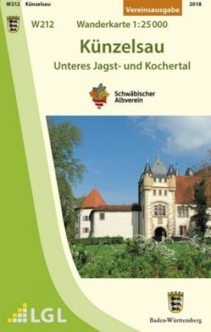 Tiskovina Künzelsau - Unteres Jagst- und Kochertal 1 : 25 000 Schwäbischer Albverein e. V.