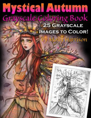 Carte Mystical Autumn Grayscale Coloring Book Molly Harrison