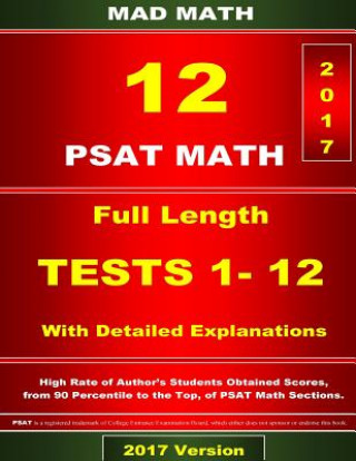 Kniha PSAT Math Tests 1-12 John Su
