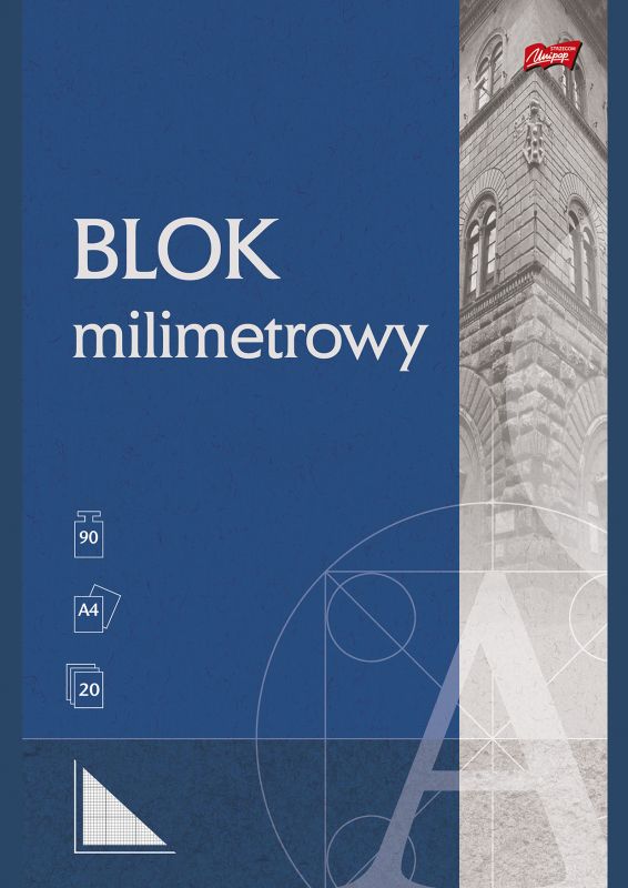 Kniha Blok milimetrowy A4 20 kartek 