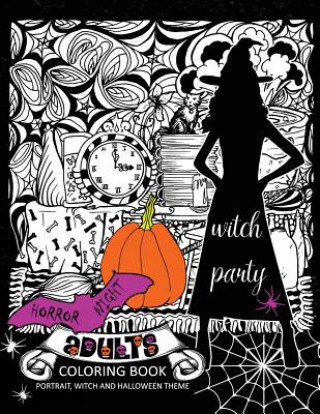 Книга Horror Night Adults coloring book: Skull and Witch Design for Relaxation Tiny Cactus Publishing