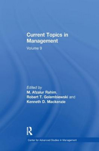 Könyv Current Topics in Management 