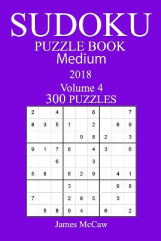 Carte 300 Medium Sudoku Puzzle Book - 2018 James McCaw
