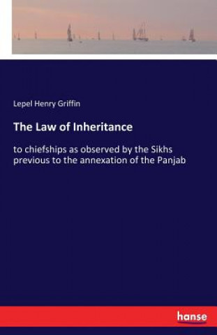 Kniha Law of Inheritance Lepel Henry Griffin