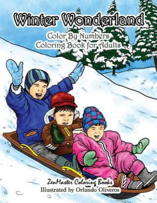 Könyv Winter Wonderland Color By Numbers Coloring Book For Adults Zenmaster Coloring Books