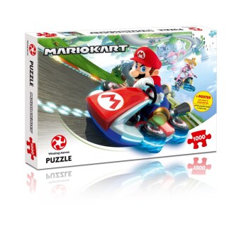 Joc / Jucărie Puzzle 1000 Mario Kart Funracer 