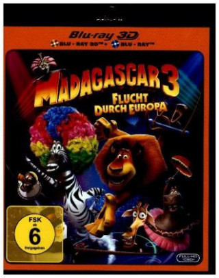 Video Madagascar 3 - Flucht durch Europa 3D, 1 Blu-ray Nick Fletcher