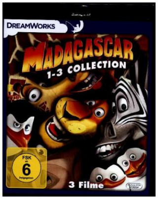 Video Madagascar 1-3 Collection, 3 Blu-ray Clare De Chenu