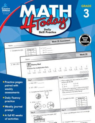 Libro Math 4 Today, Grade 3 Carson-Dellosa Publishing