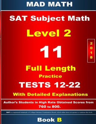Könyv 2018 SAT Subject Math Level 2 Book B Tests 12-22 John Su