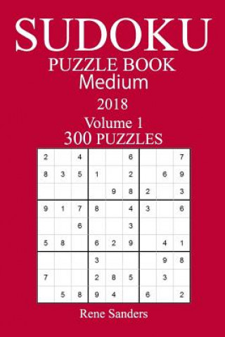 Книга 300 Medium Sudoku Puzzle Book - 2018 Robert Sanders