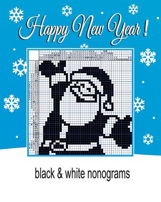 Carte Happy New Year ! Black & white nonograms. Vadim Teriokhin