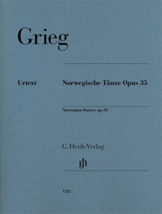 Kniha Norwegische Tänze Opus 35; Urtext Edvard Grieg