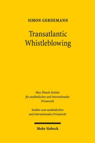 Knjiga Transatlantic Whistleblowing Simon Gerdemann