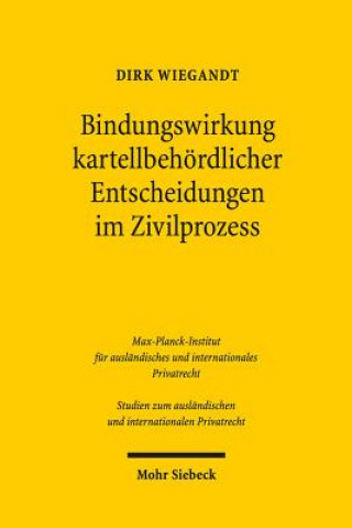 Książka Bindungswirkung kartellbehoerdlicher Entscheidungen im Zivilprozess Dirk Wiegandt