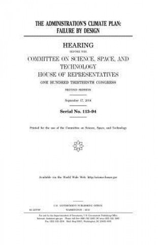 Boek The administration's climate plan: failure by design United States Congress