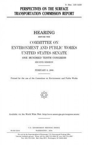 Книга Perspectives on the Surface Transportation Commission report United States Congress