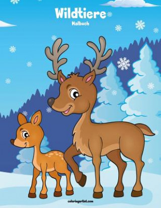 Buch Wildtiere-Malbuch 1 Nick Snels