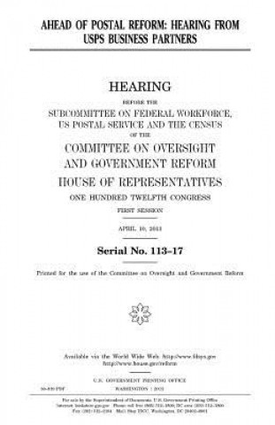 Könyv Ahead of postal reform United States Congress