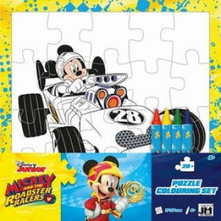 Joc / Jucărie Omalovánkové puzzle s voskovkami Mickeyho klubík 