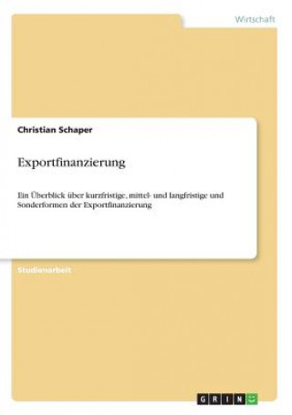 Kniha Exportfinanzierung Christian Schaper