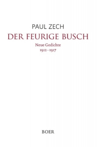 Knjiga Der feurige Busch Paul Zech