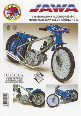 Papírszerek Plochodrážní motocykl JAWA 884.5/ papírový model Miloš Čihák