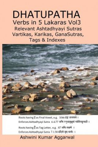 Kniha Dhatupatha Verbs in 5 Lakaras Vol3: Relevant Ashtadhyayi Sutras, Vartikas, Karikas, GanaSutras, Tags & Indexes Ashwini Kumar Aggarwal