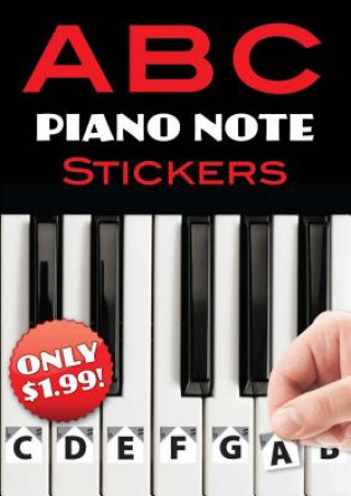 Książka B C Piano Note Stickers Dover Publications