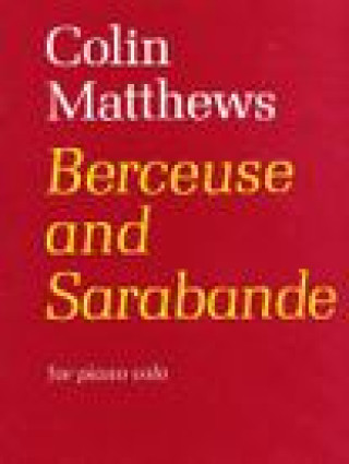 Kniha Berceuse and Sarabande 