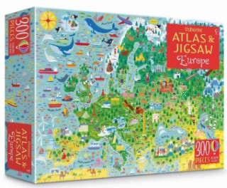 Book Usborne Atlas and Jigsaw Europe Jonathan Melmoth