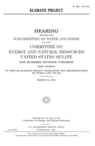 Knjiga Klamath Project United States Congress