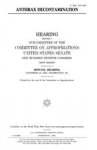 Knjiga Anthrax decontamination United States Congress