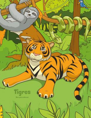 Książka Tigres libro para colorear 1 Nick Snels