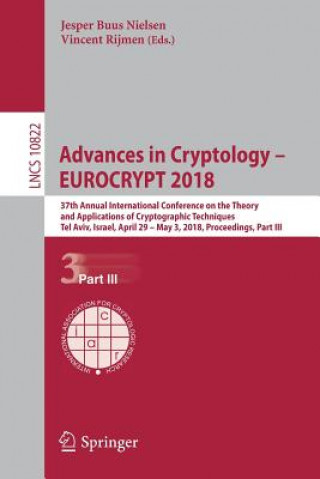 Könyv Advances in Cryptology - EUROCRYPT 2018 Jesper Buus Nielsen