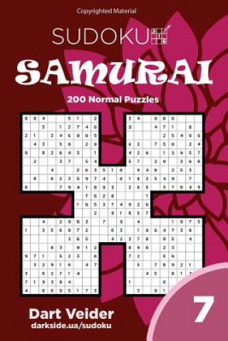 Knjiga Sudoku Samurai - 200 Normal Puzzles (Volume 7) Dart Veider
